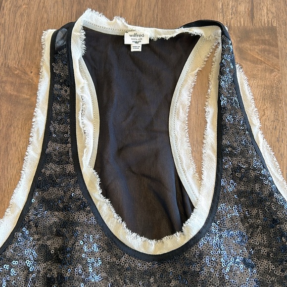 Sequin and silk tank top - Picture 2 of 4